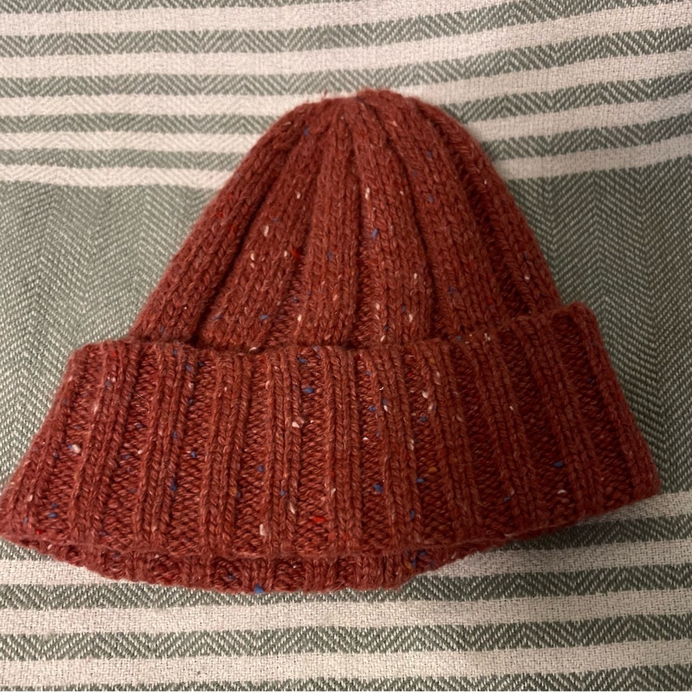 Wilson Leather Red Marled Cotton Beanie‎